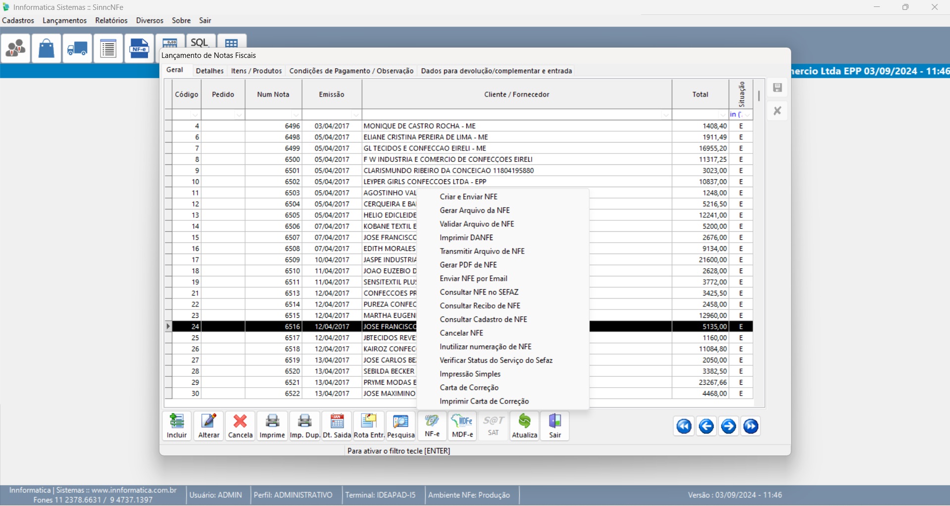 sistemas de informação para empresas Notas eletronicas